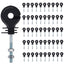 50 Pcs Electric Fence Insulation Screw Insulated Attachment Ring Insulator M6