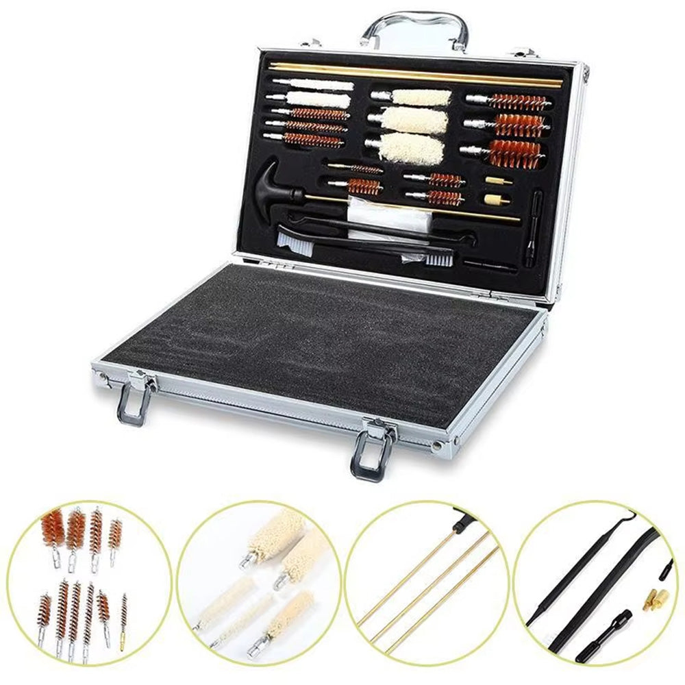 25 PCS Universal Gun Cleaning Kit Hunting Rifle Pistol Shotgun Cleaner Tool Set Secondary image