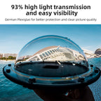 TELESIN 6'' Dome Port 30M Waterproof Housing Case For GoPro Hero 12/11/10/9