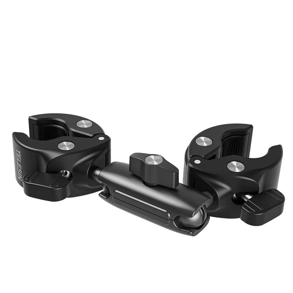 TELESIN Double-headed Crab Clamp Bike/Moto Pipe Clamp