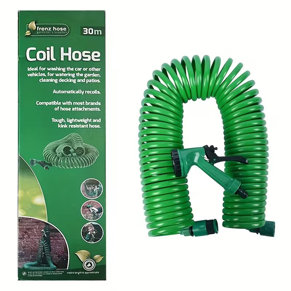 15m 30m Spiral Garden Hose With Spray Gun Spring Coil Garden Hose Secondary image