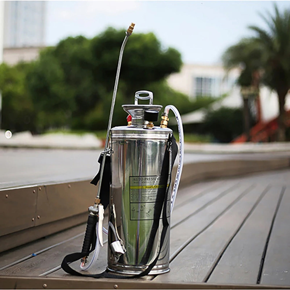 10L Garden Irrigation Pneumatic Sprayer Shoulder Stainless Steel Main image