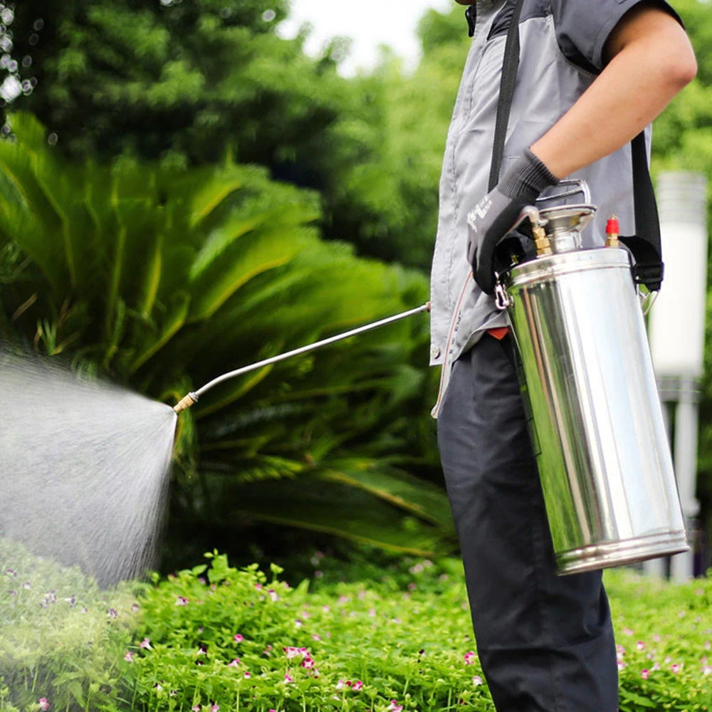 10L Garden Irrigation Pneumatic Sprayer Shoulder Stainless Steel Secondary image