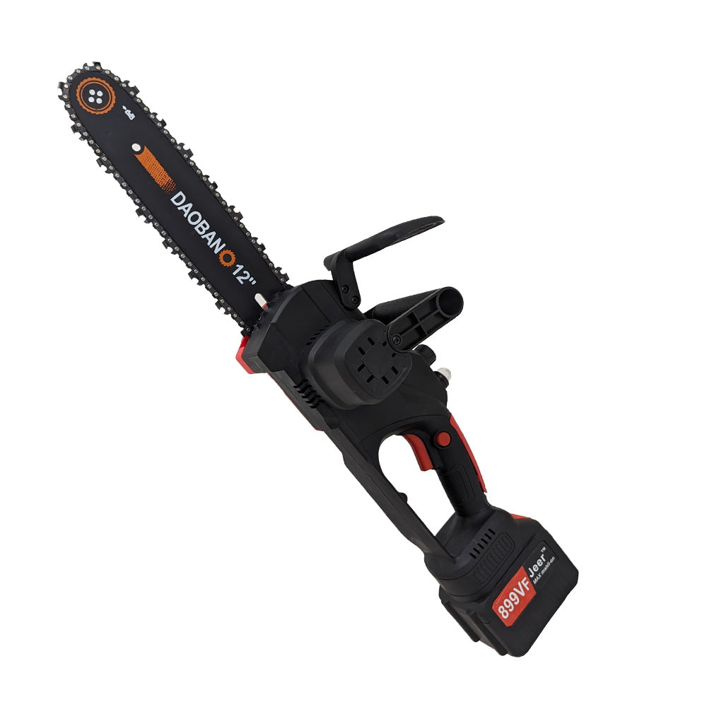12 Inch  Electric Chain Saw 2 Batteries Woodworking Pruning Chainsaw