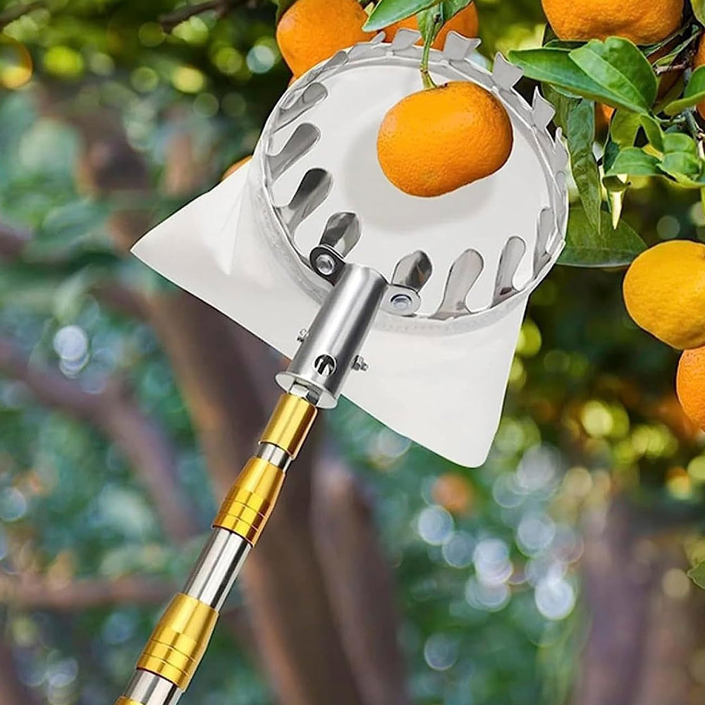 6m 19.5FT Fruit Picker Telescopic  Stainless steel Extension Pole hook sickle Main image