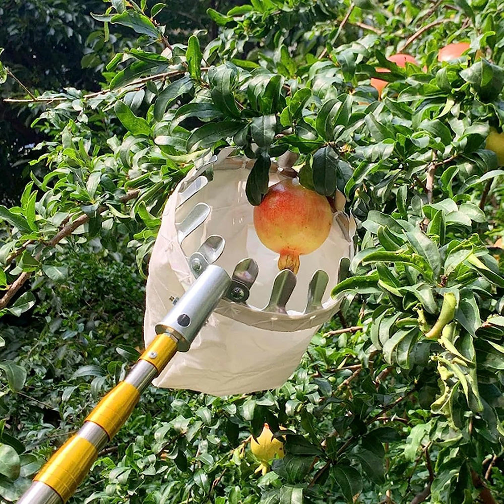 6m 19.5FT Fruit Picker Telescopic  Stainless steel Extension Pole hook sickle Secondary image