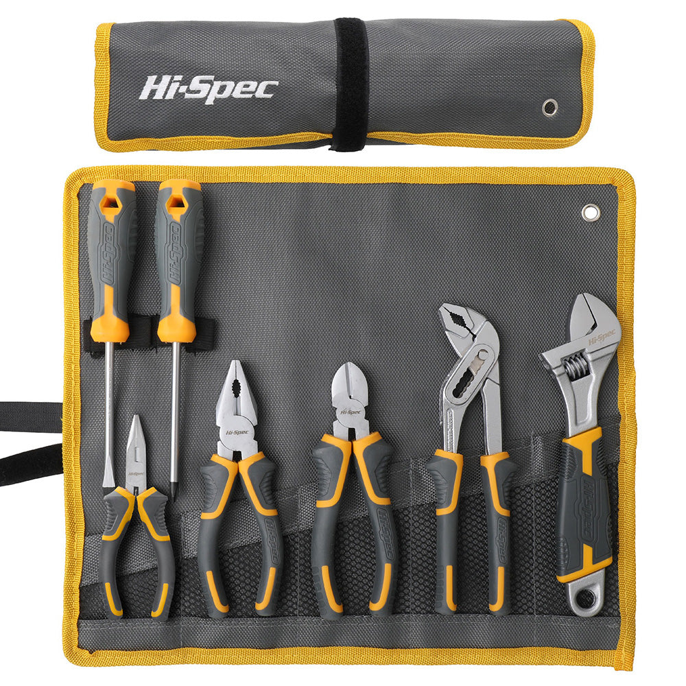 Hi-Spec 7pcs Pliers Wrench Tool Kit Set Home Hand Tools Cutters Screwdrivers Main image