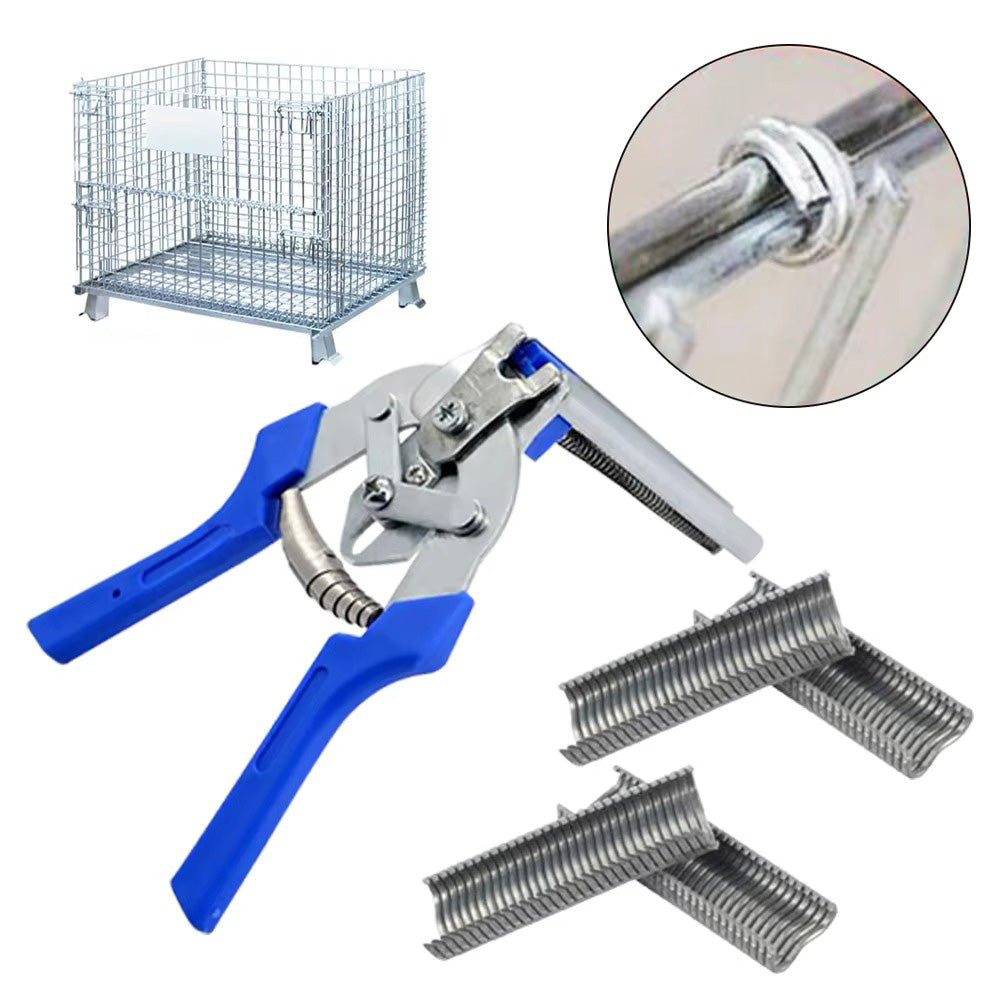 Poultry Cage Plier Fencing Gun Fastener Stapler M Wire Ringer 600 Clips