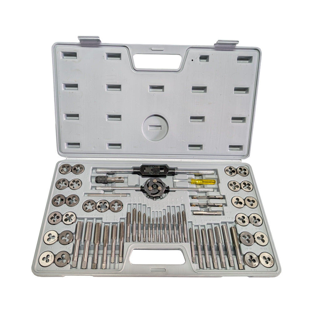 60 Pcs Master Tap and Die Set SAE Metric Threading Rethreading Tool Kit