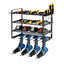 4 Layer Power Tool Organizer Wall Mounted Metal Storage Rack