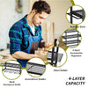 4 Layer Power Tool Organizer Wall Mounted Metal Storage Rack