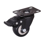 4 pcs 1.5" Heavy Duty Swivel Caster Wheels Brake Swivel Wheels