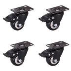 4 pcs 1.5" Heavy Duty Swivel Caster Wheels Brake Swivel Wheels