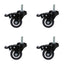 4 pcs 1.5" Heavy Duty Swivel Caster Wheels M8 Threaded Stem Brake Swivel Wheels
