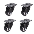 4 pcs 2" Heavy Duty Swivel Castor Wheels Trolley Furniture Caster Without Brake