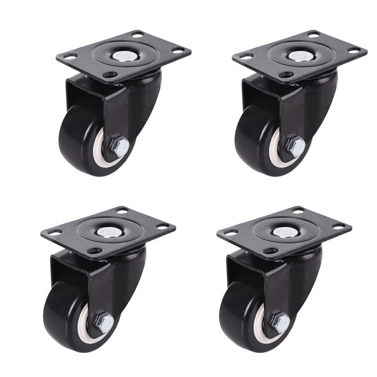 4 pcs 2" Heavy Duty Swivel Castor Wheels Trolley Furniture Caster Without Brake