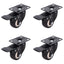 4 Pcs 2" Heavy Duty Swivel Castor Wheels Trolley Furniture Caster With Brake