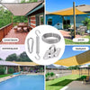 84 pcs Stainless Steel Sun Shade Sail Accessory Wall Mounting Hardware Kit