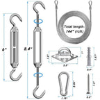 84 pcs Stainless Steel Sun Shade Sail Accessory Wall Mounting Hardware Kit