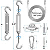 84 pcs Stainless Steel Sun Shade Sail Accessory Wall Mounting Hardware Kit