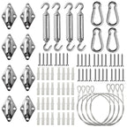 84 pcs Stainless Steel Sun Shade Sail Accessory Wall Mounting Hardware Kit
