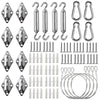 84 pcs Stainless Steel Sun Shade Sail Accessory Wall Mounting Hardware Kit