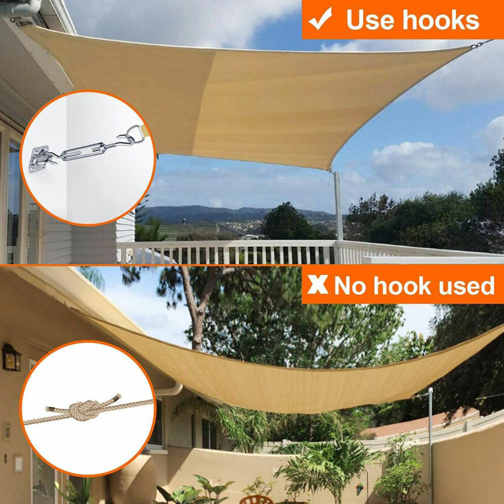 84 pcs Stainless Steel Sun Shade Sail Accessory Wall Mounting Hardware Kit