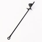 4 Pcs 30" Long Black Ground Anchor Heavy Duty Anchor Hook Solid Steel Shaft