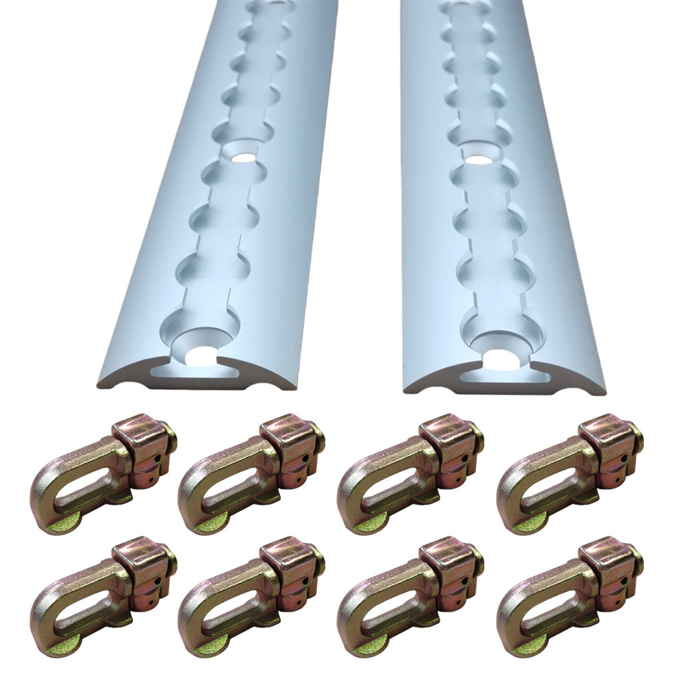 2Pcs 1.8M Sloped Edges Anchor Track 8 pcs Double Stud Fittings Main image