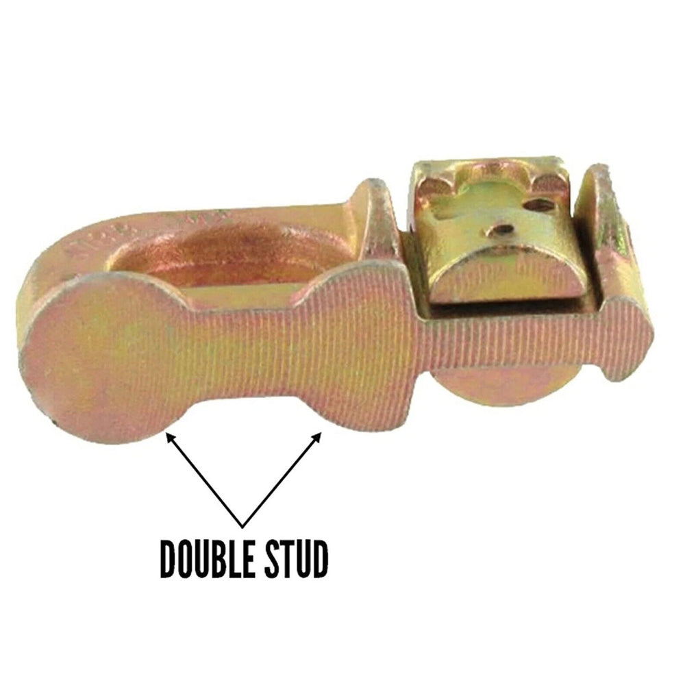 2Pcs 1.5M Sloped Edges Anchor Track 6 pcs Double Stud Fittings