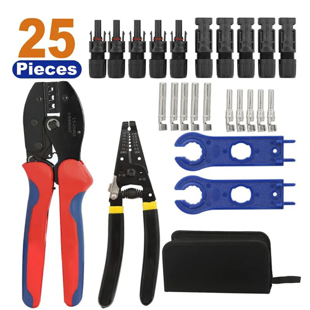 Solar Crimping Stripper and Cutter Tools 10pcs Solar Panel Cable Connectors Main image
