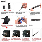 Solar Crimping Stripper and Cutter Tools 10pcs Solar Panel Cable Connectors