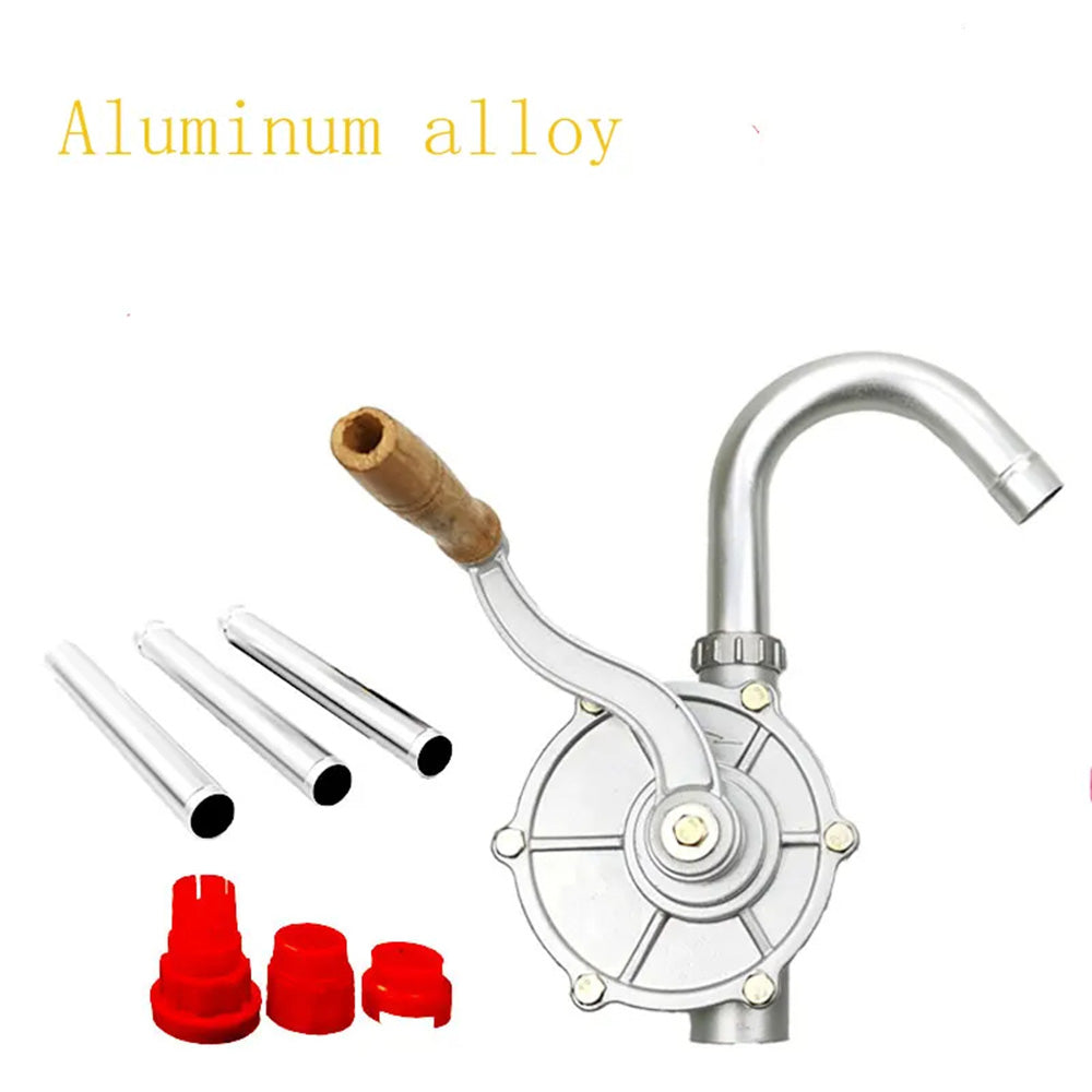 Hand Crank Pump Aluminum Alloy Manual Oil Pump  Inlet 32mm Outlet 25mm Secondary image