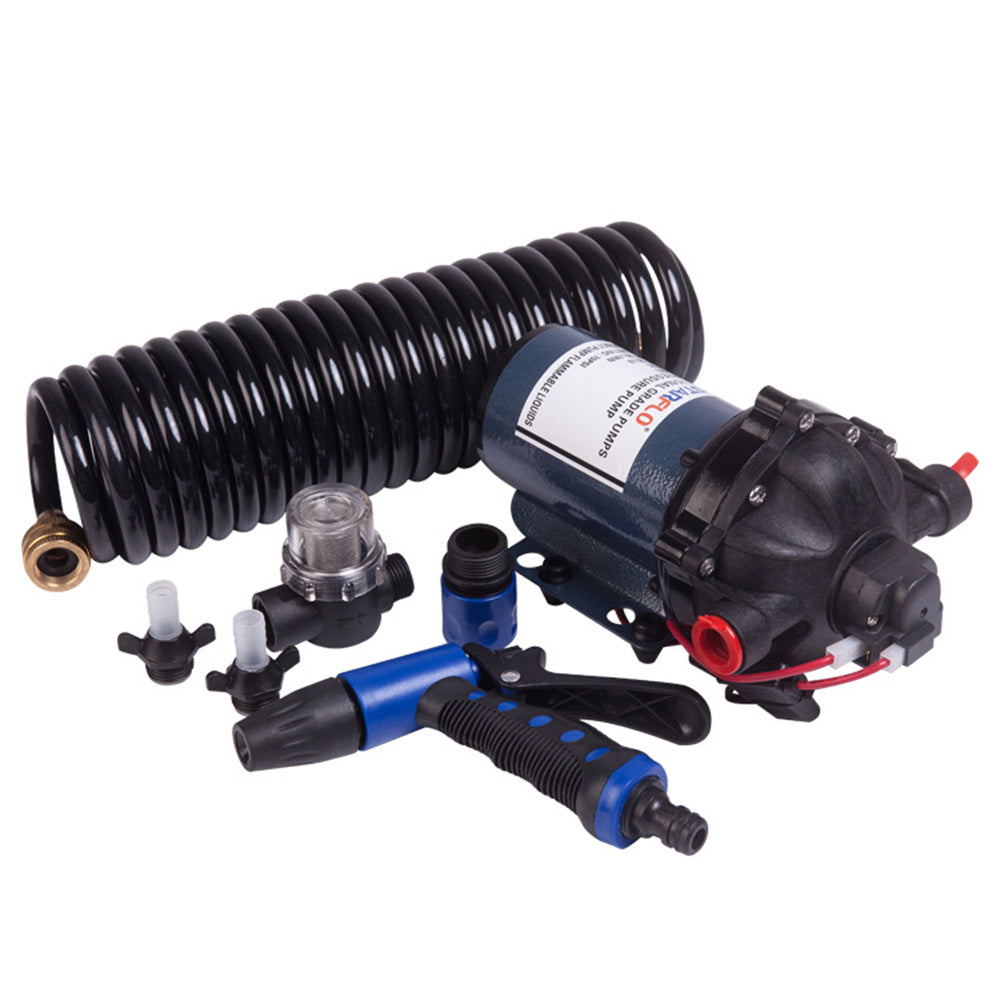 DC 12V 20LPM &nbsp;70PSI deck wash mini bike car wash water pump kit Main image
