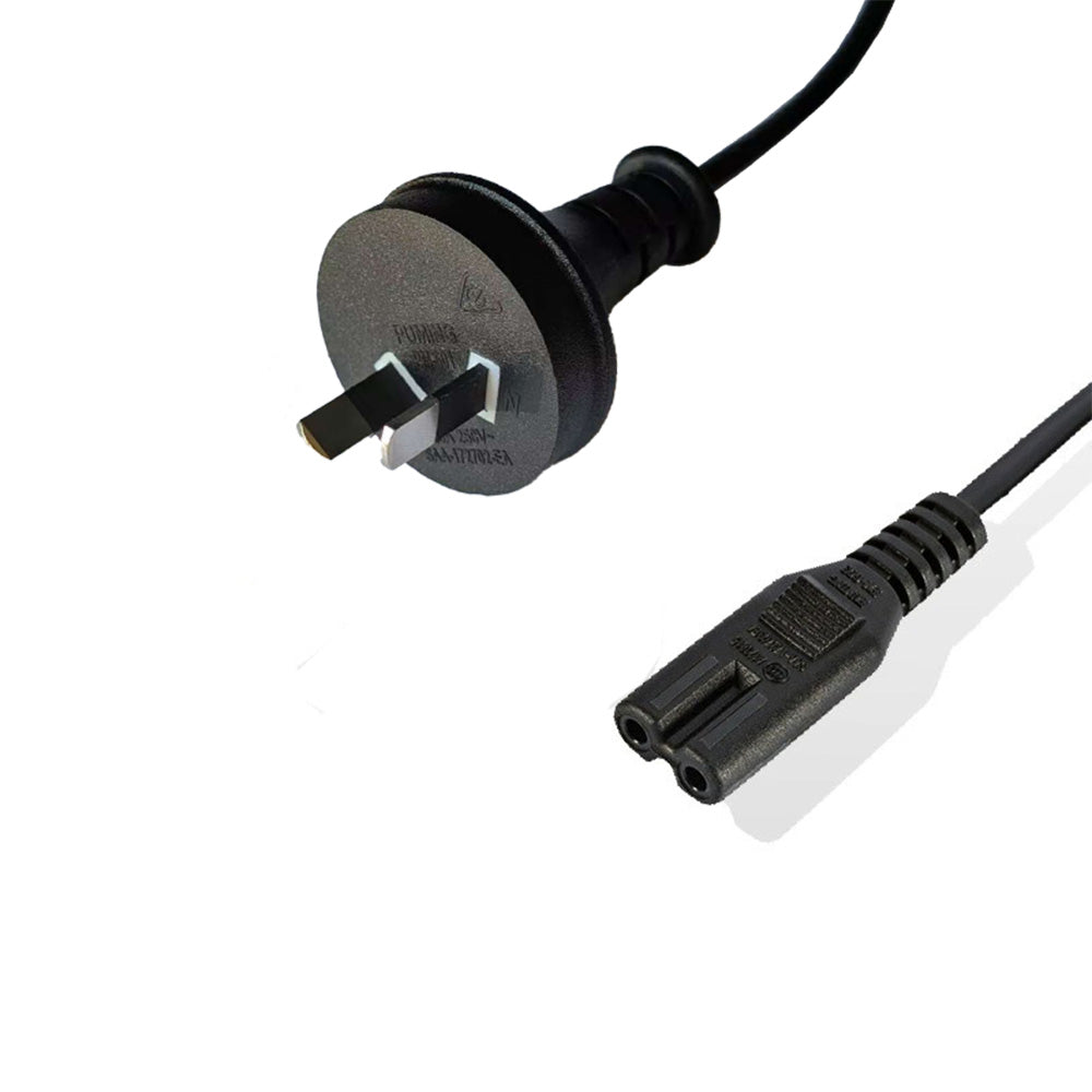3m Mains Power Lead Flat Cord Cable AU 2-Pin to Figure 8 Plug 250V 7.5A Secondary image