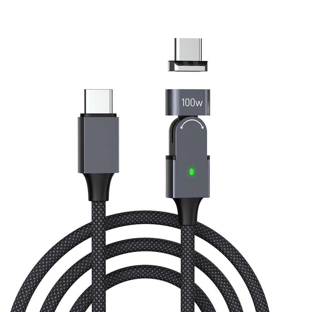 PD 100W Quick Rotating Magnetic Charger Cable 2m Type-C to Type-C Main image