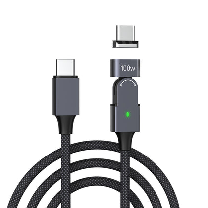 PD 100W Quick Rotating Magnetic Charger Cable 2m Type-C to Type-C