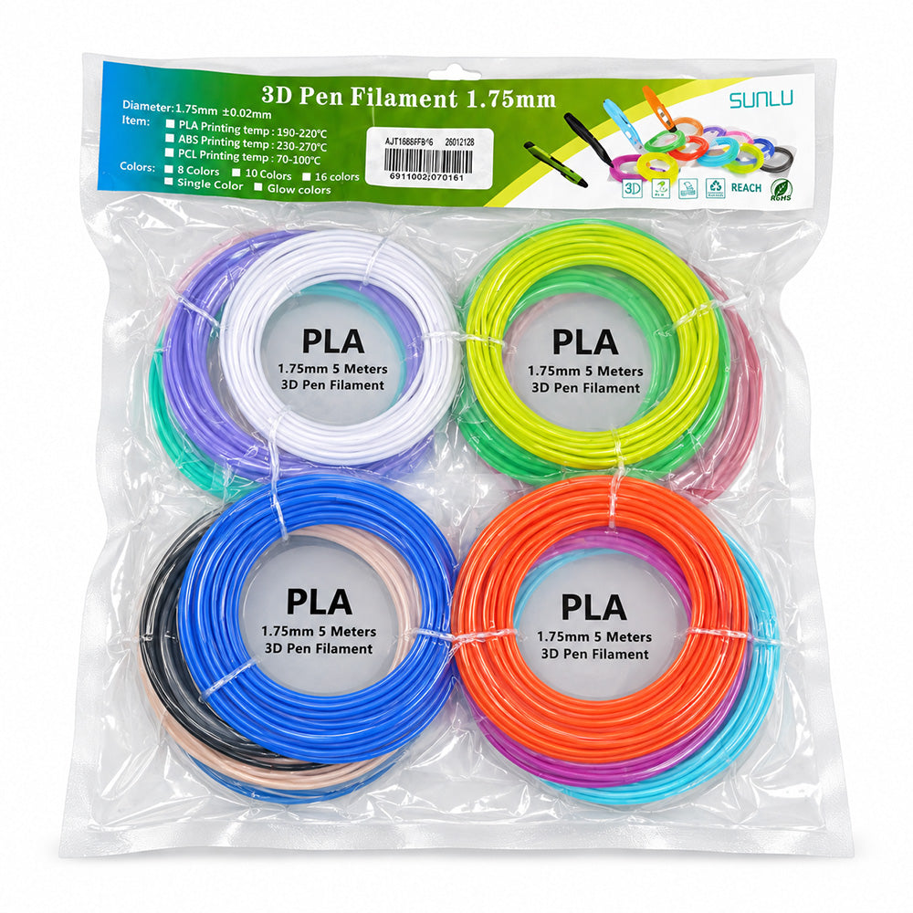 3D Printing Pen PLA 1.75mm Filaments 20 Colors