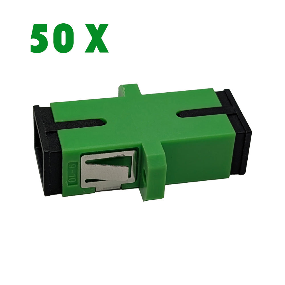 50 PCS SC/APC Single Mode Optical Fiber Connector Flange Head Coupler Main image