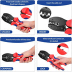 Solar Crimping Tool Kit Cable Connector 6pcs Male Female Solar Connector