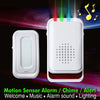 Wireless Motion Sensor Alarm Door Chime for Business 1 Detector & 1