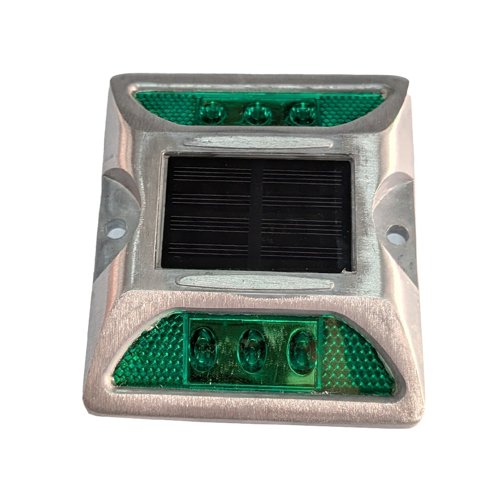 Solar Power Road Reflector Stud Waterproof Outdoor Warning Step Lights Green Secondary image