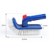 Pool Corner and Stair Brush Curved End 180 Degree Rotating Pool Cleaning Brush