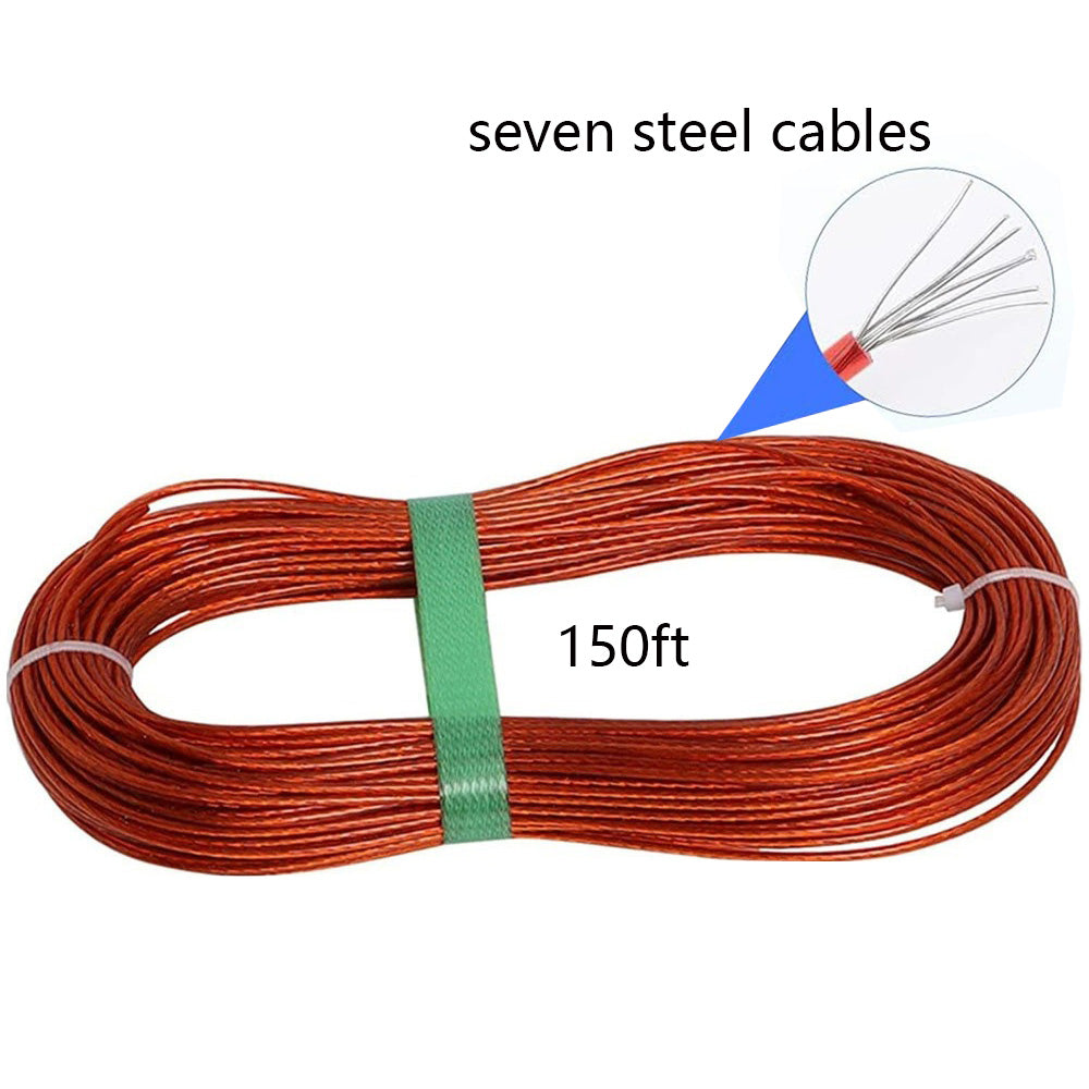 150ft Pool Cover Cable with Rustproof Winch for Above-Ground Swimming Pool
