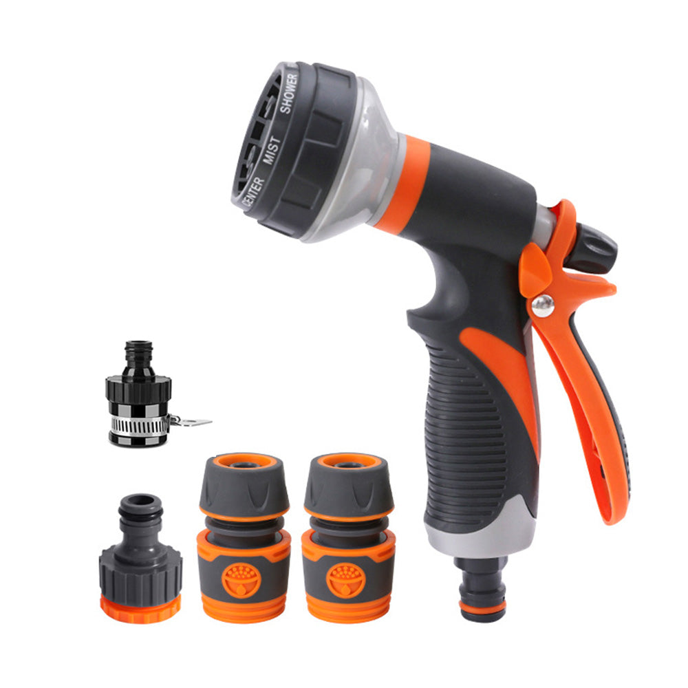 Garden Hose Spray Gun Set 8 Adjustable Patterns High Pressure Water Gun Nozzle Main image