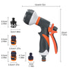 Garden Hose Spray Gun Set 8 Adjustable Patterns High Pressure Water Gun Nozzle