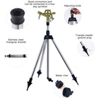 Tripod Sprinkler 360 Degree Rotating Heavy-Duty Zinc Alloy Lawn Sprinkler