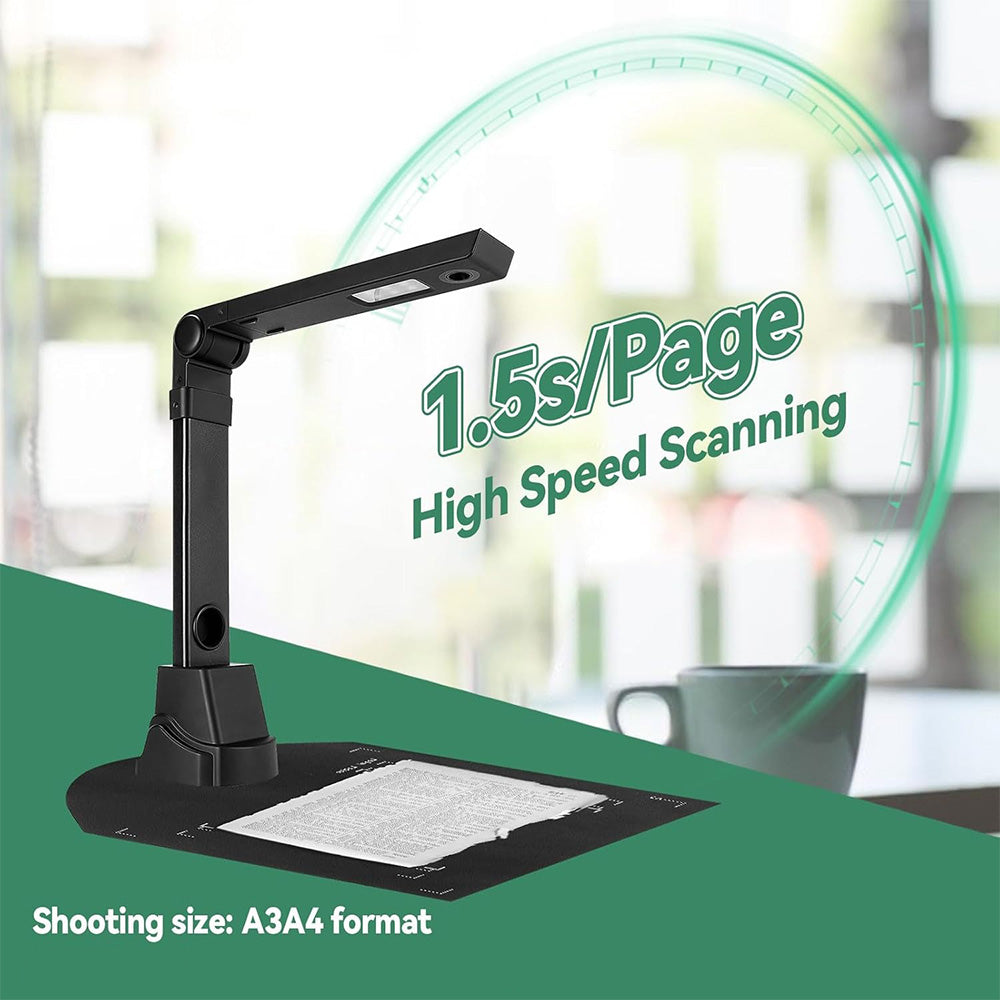 Foldable HD Document Camera Scanner 16MP A3 & A4 Scanning Size LED Light Secondary image