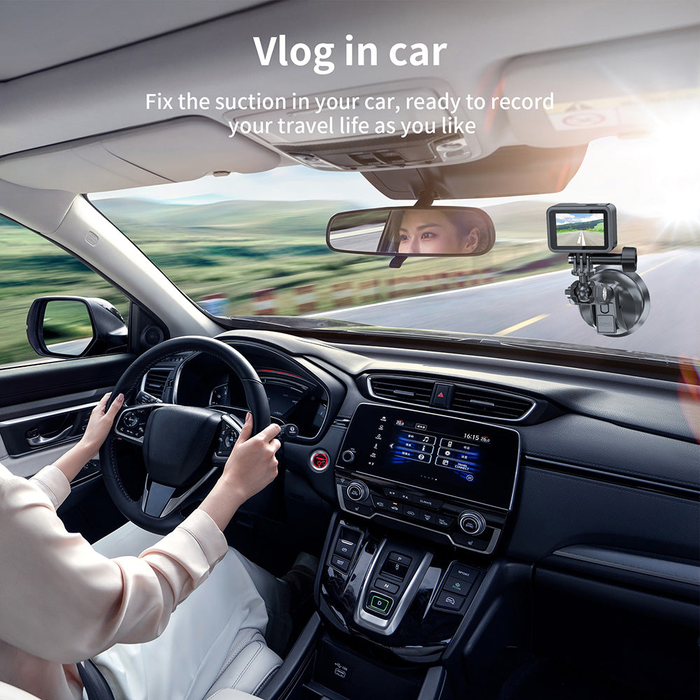 TELESIN Car Phone Holder Suction Cup 360° Adjustable 1/4  Adapter For GoPro Secondary image