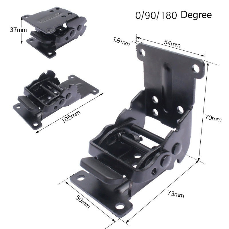 4pcs 0-90-180 Degree Folding Table Leg Brackets Self Lock Hinges Secondary image